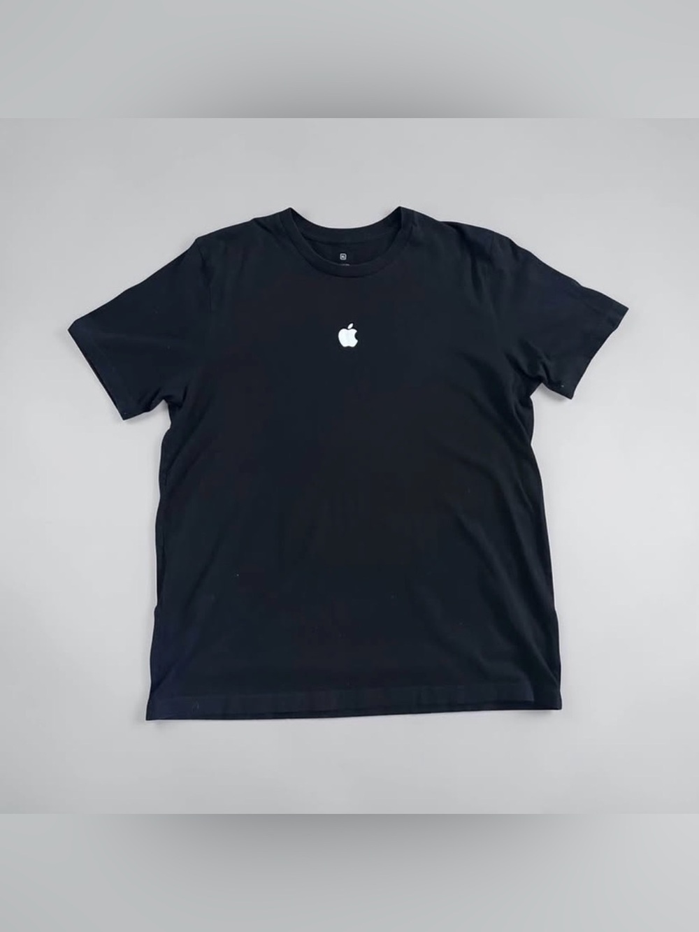 Apple Employee Black Logo T Shirt Made in USA Size XL